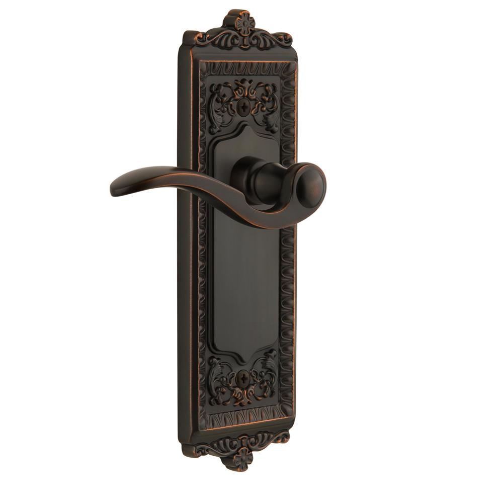 Grandeur by Nostalgic Warehouse WINBEL Privacy Knob - Windsor Plate with Bellagio Lever in Timeless Bronze